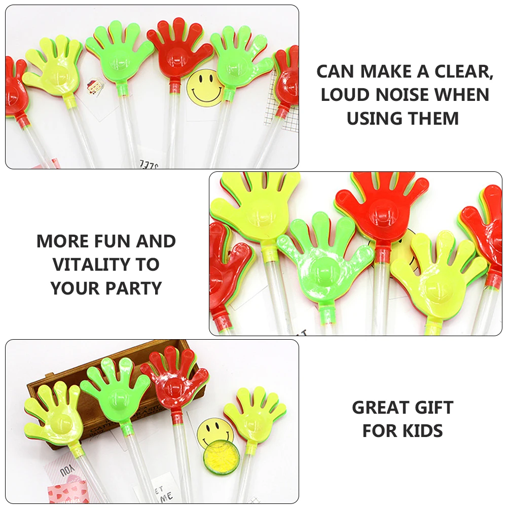 

5pcs Luminous Hand Clappers Kids Plastic Celebration Toys for Parties Halloween Novelty Noisemakers Glow Team Sports