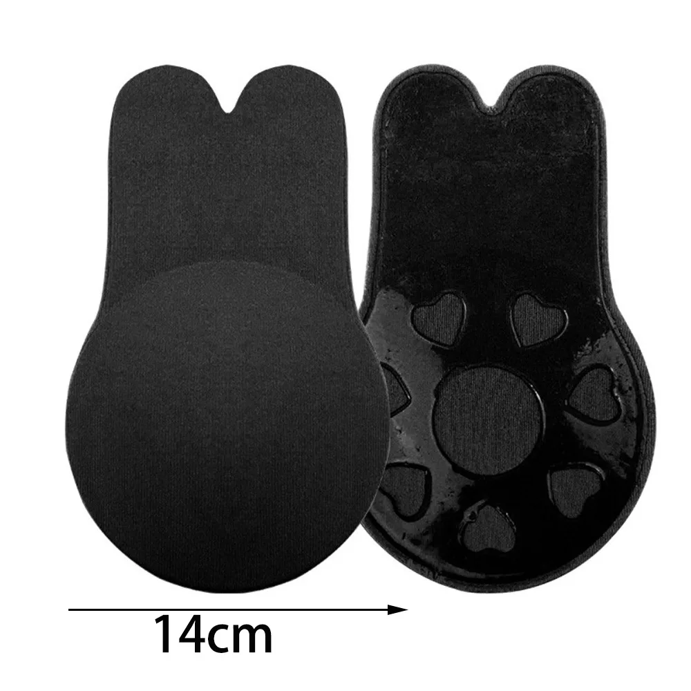New Self Adhesive Women Push Up Bras Invisible Reusable Breast Lift Bras Strapless Rabbit Nipple Cover