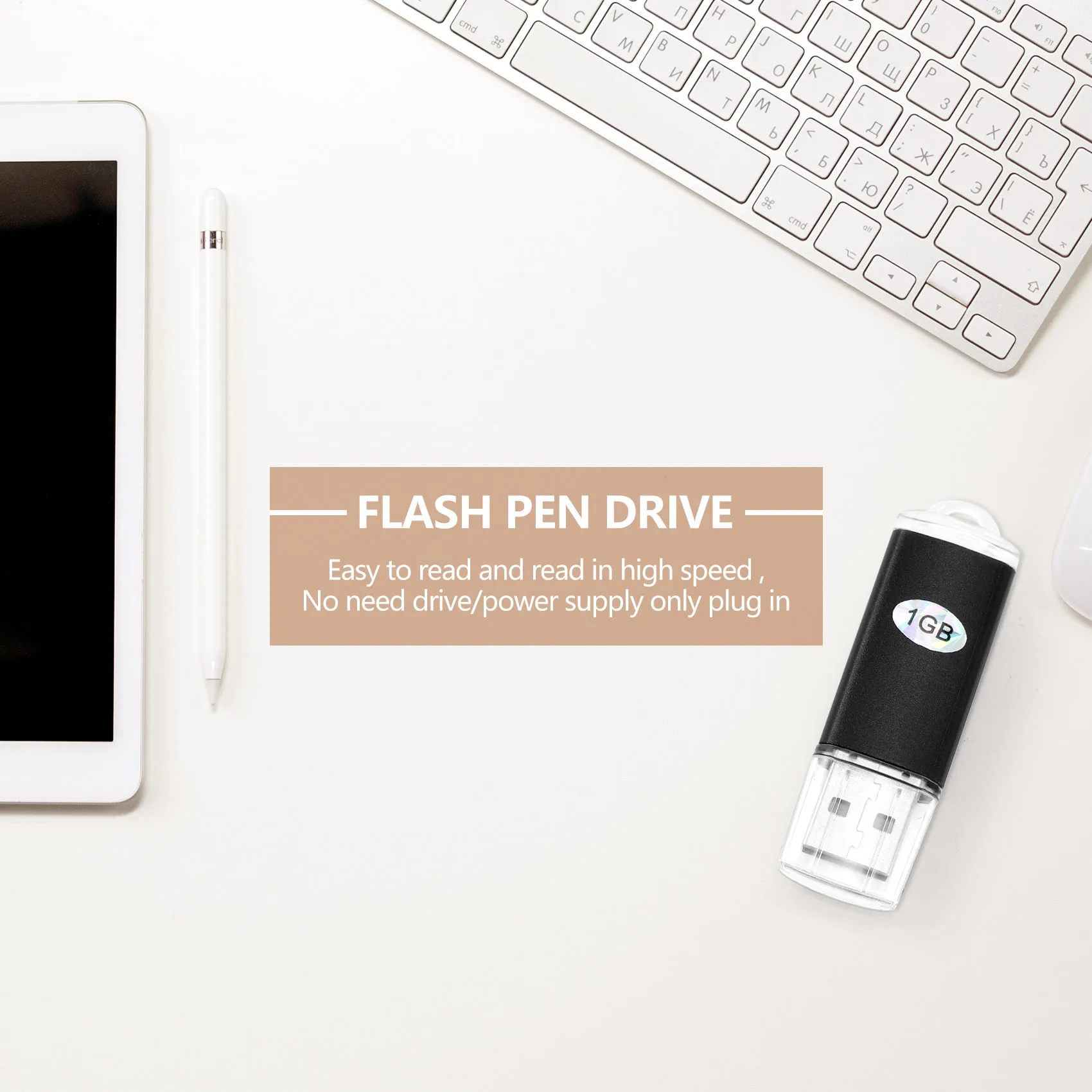 ABAN USB Memory Stick Flash Pen Drive U Disk for PC TV Color:Black Capacity:1GB