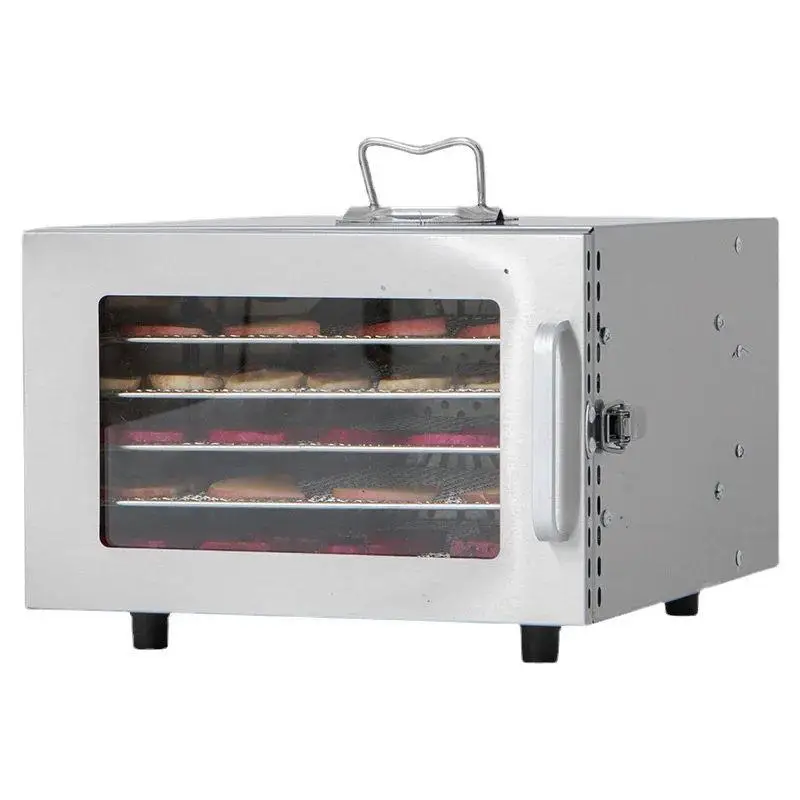 

220V6 Trays 110V/220V Mini Food Dehydrator Stainless Steel Pet Meat Snacks Dehydration Air Dryer Fruit Vegetable Drying Machine