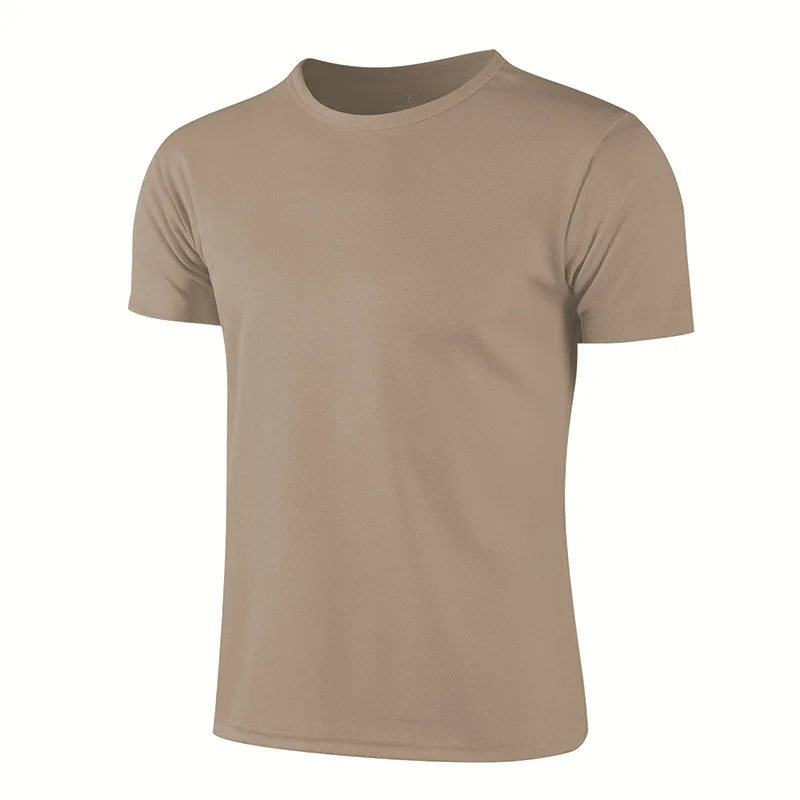 Heren Quick Dry Short Sleeve Gym Running Vochtregulerend T-shirt met ronde hals Training Oefening Gym Sportshirt Tops Lichtgewicht