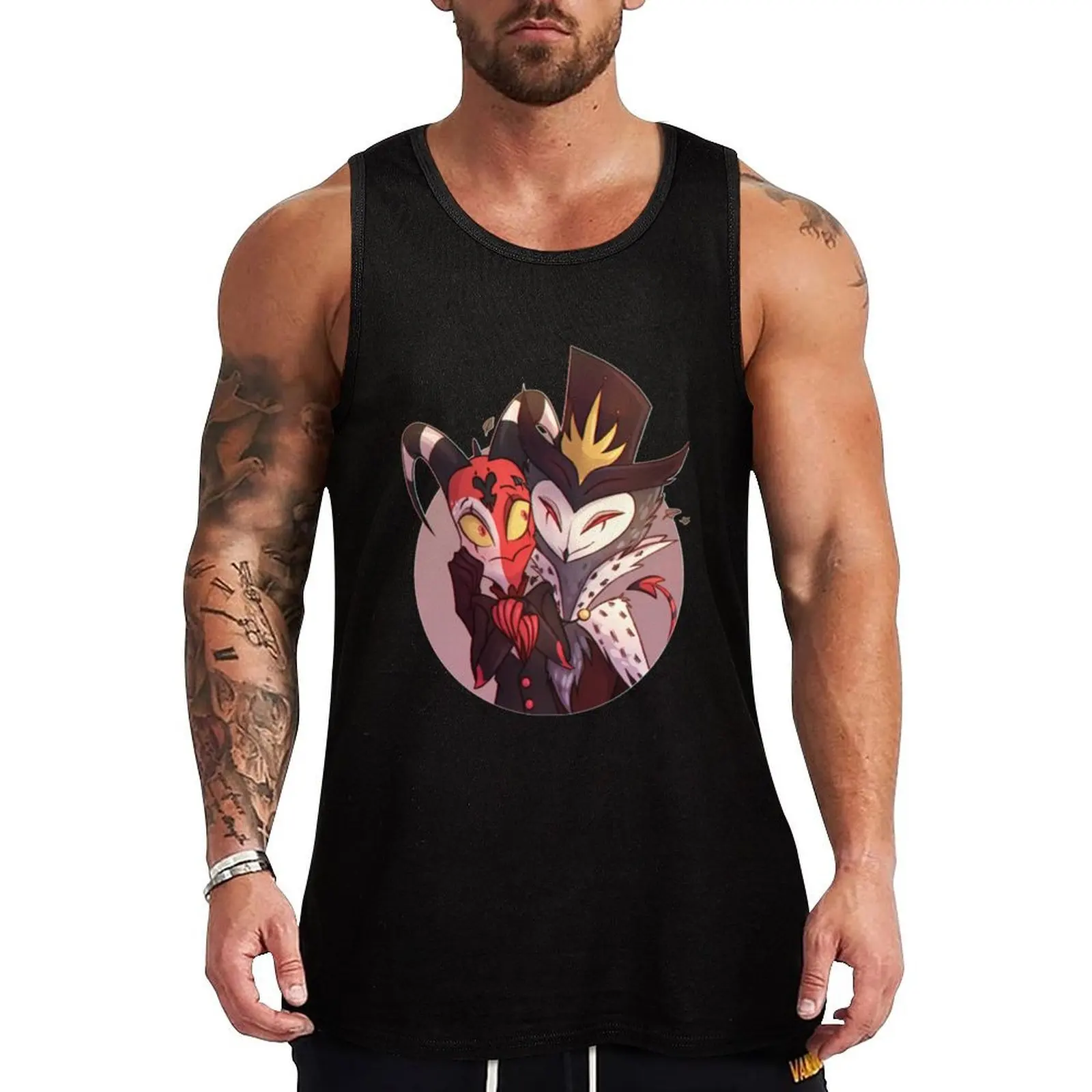Blitzo & Stolas Tank Top Funny Graphic Tank Top Humor Print Sleeveless