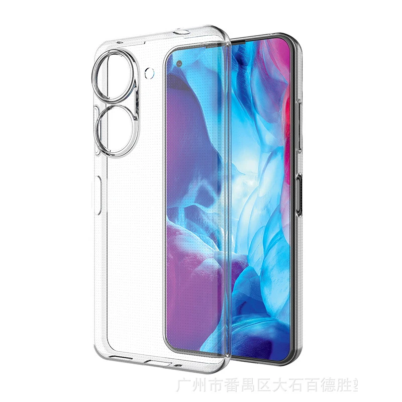 Soft tpu case para asus zenfone 10, 9, ultra fino, claro, para asus zenfone9, ai2202-1a006eu
