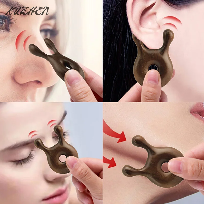 

Sandalwood Hollow Out Nose Massager Promote Blood Circulation Trigger Point Reduce Puffiness Nose Lifting Gua Sha Tool