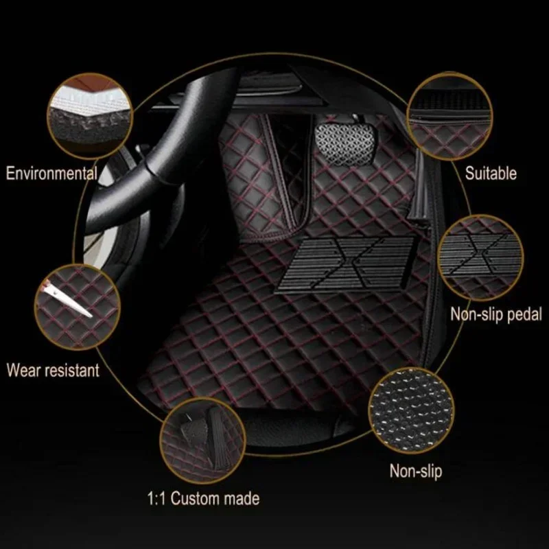 Custom Car Floor Mats for BAIC Beijing X7 x35 bj40 x3 x75 x25  x55 x90 D60 2014-2024 Interior Accessories Carpet Rugs Trunk Foot