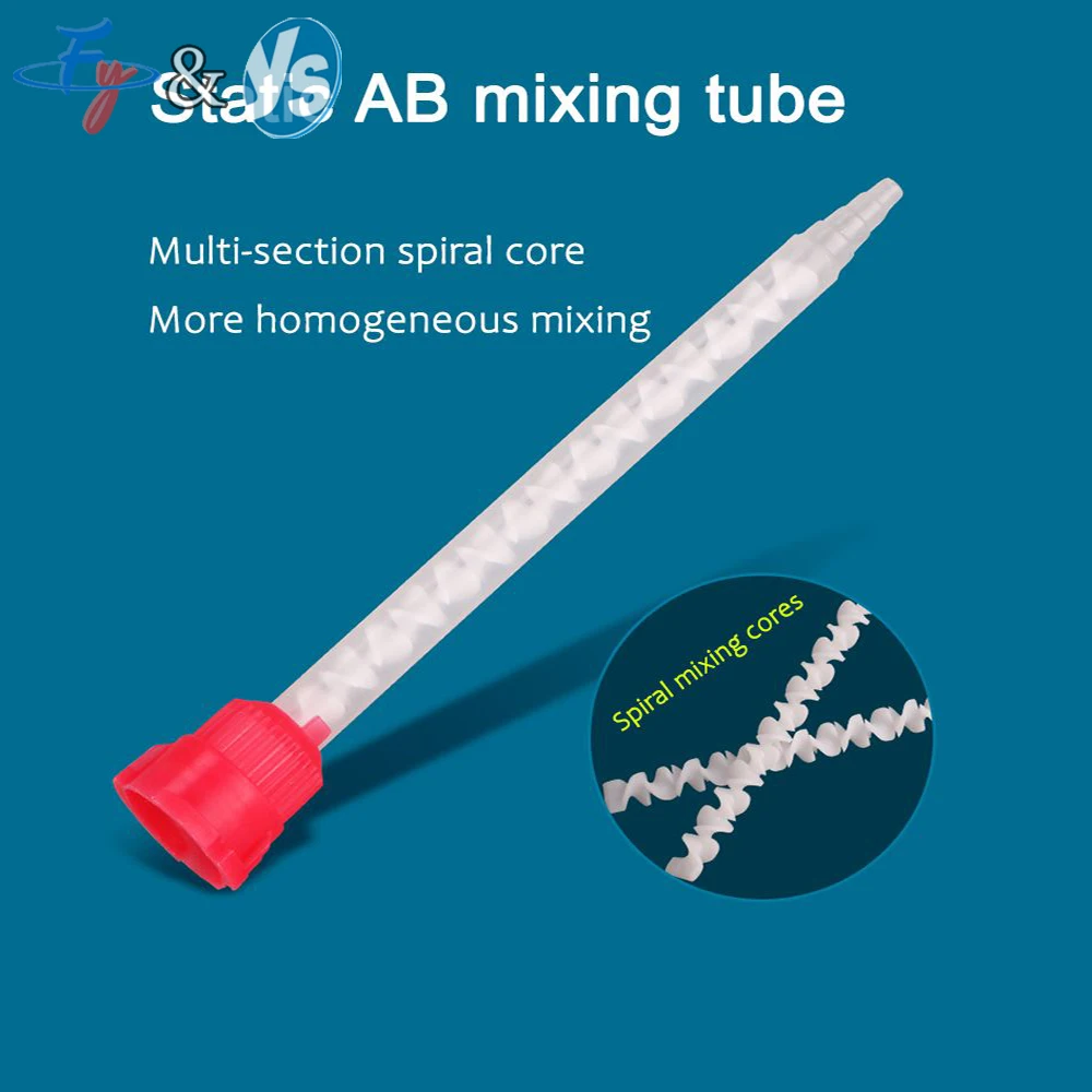 Static Mixing Nozzles for AB Glue, Epoxy Resin Mixing Tubes, Multi-Size Disposable Mixer Tips Two-Component Adhesive Dispensin
