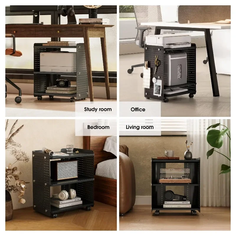 Modern Mobile Storage Holder Multi-layer Floor Printer Storage Rack Under Desk Document Organizer Practical Office Sorting Shelf
