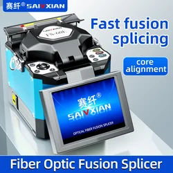 SAIVXIAN New Original FS-60E Multi-Language FTTH Fiber Optic Splicing Machine Optical Fiber Fusion Splicer Fast welding tool