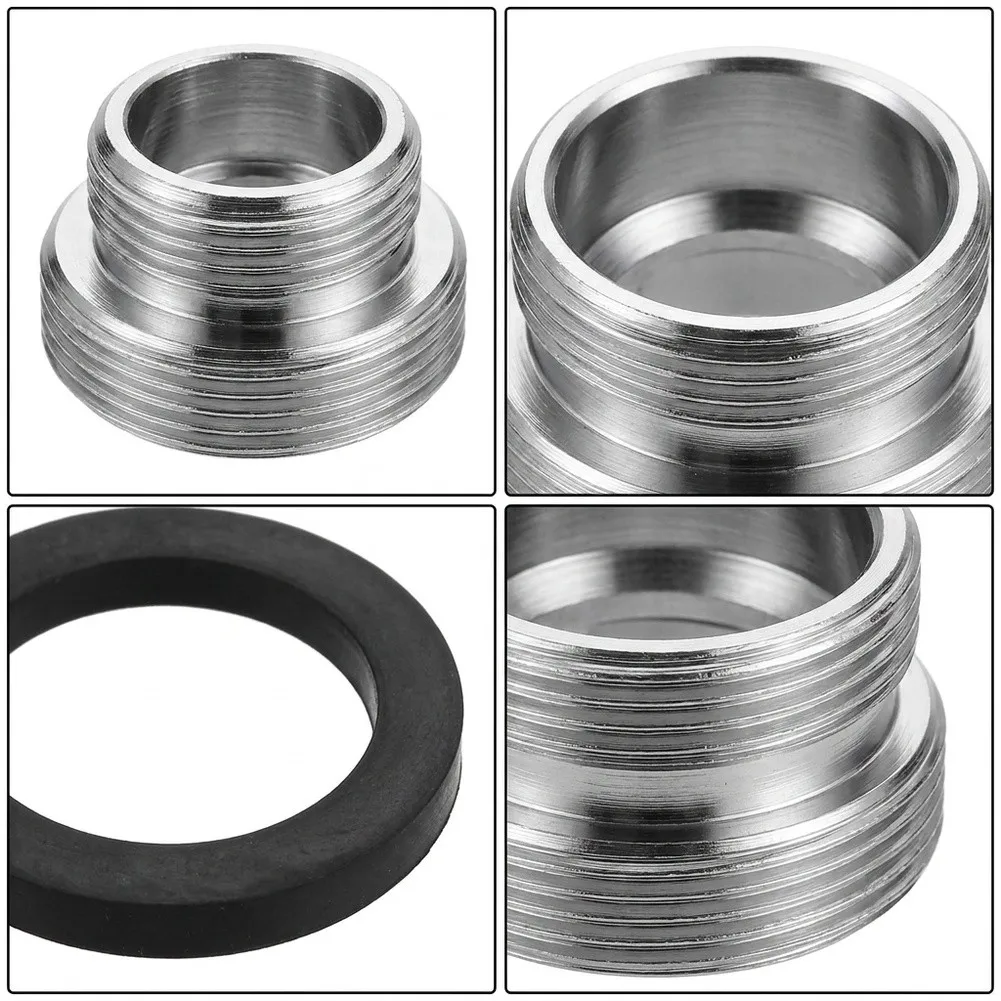 Double Threaded Fitting 2.5cm Faucet Adapter Set Robust Plastic Material Easy Installation Design For Garden Hoses
