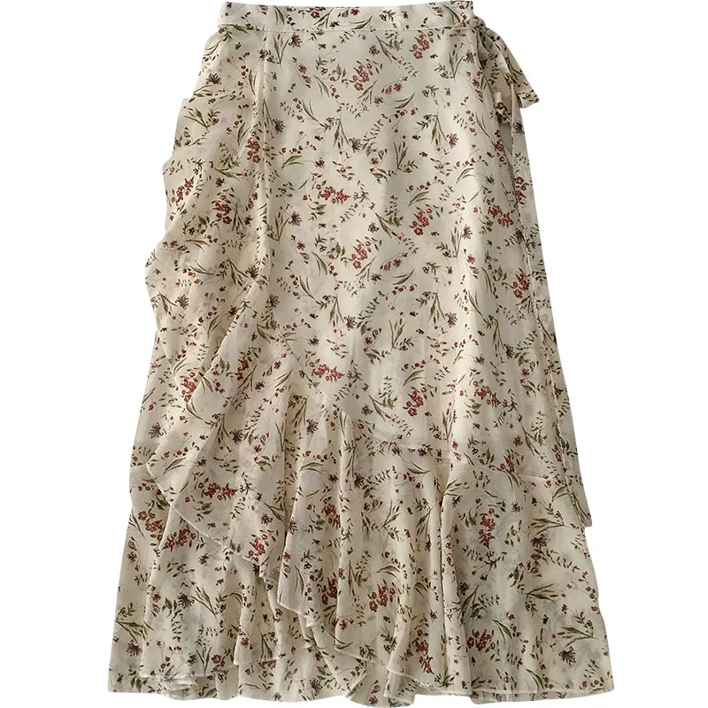 Ladies Fashion Casual One Piece Form Floral Skirt Women Clothes Girls Skirts Broken Code Clearance Fq20050630