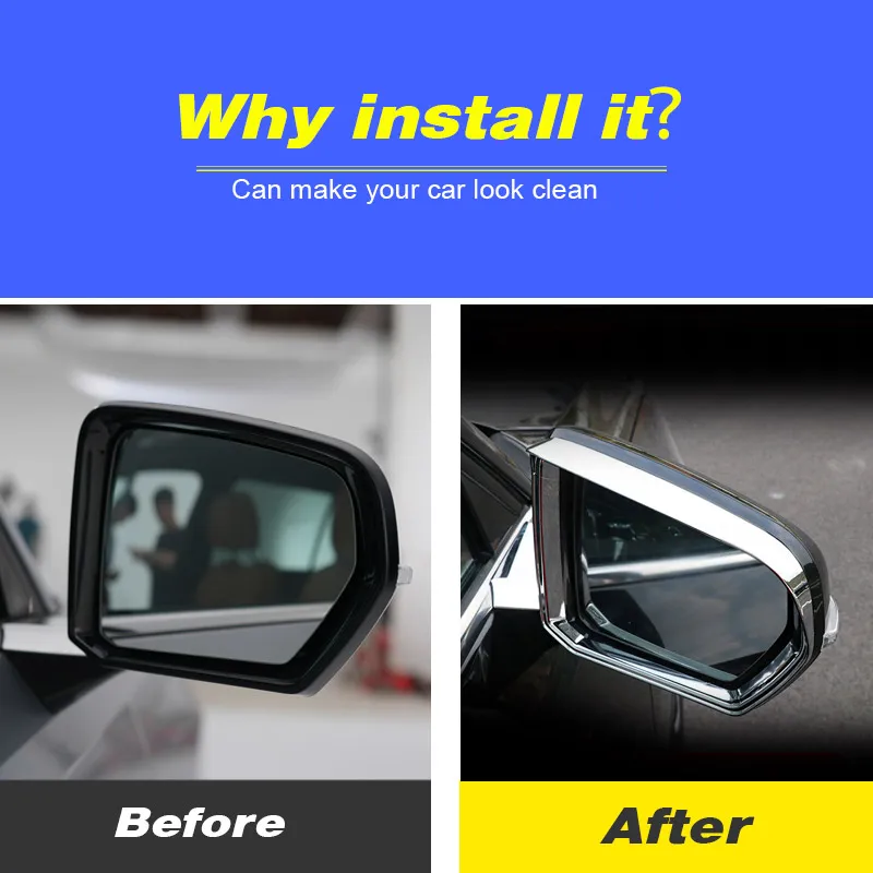 ABS Car Rearview Mirror Rain Cover Waterproof Protector Trim Sticker For GAC Trumpchi GS8 II 2023 Interior Stylings Accessories