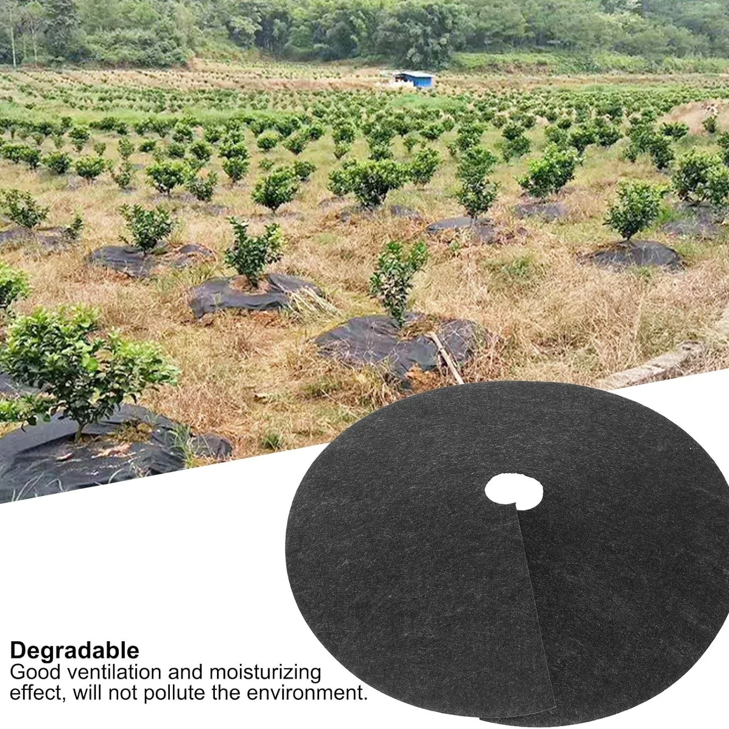 Horticultural Non-Woven Fabric Ecological Weed Control Fabric With Breathable And Moisture-Retaining Function Film