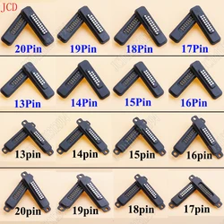 Waterproof Magnetic 13/14/15/16/17/18/19/20 Pin Spring Loaded Pogopin Male Female Square with Screw Holes Pogo Pin Connector