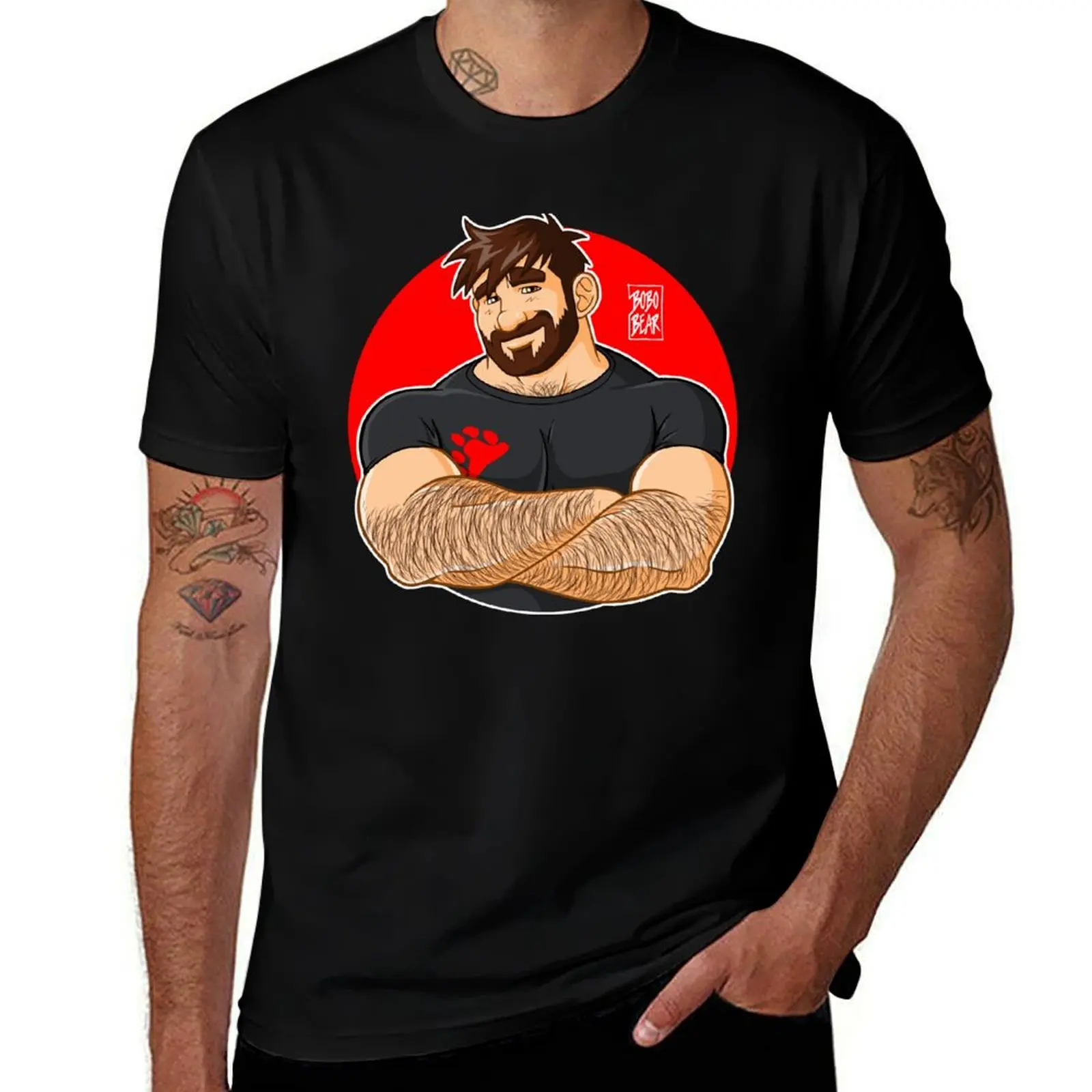

ADAM LIKES CROSSING ARMS T-Shirt anime clothes animal prinfor boys baggy shirts graphic t shirts mens t shirt