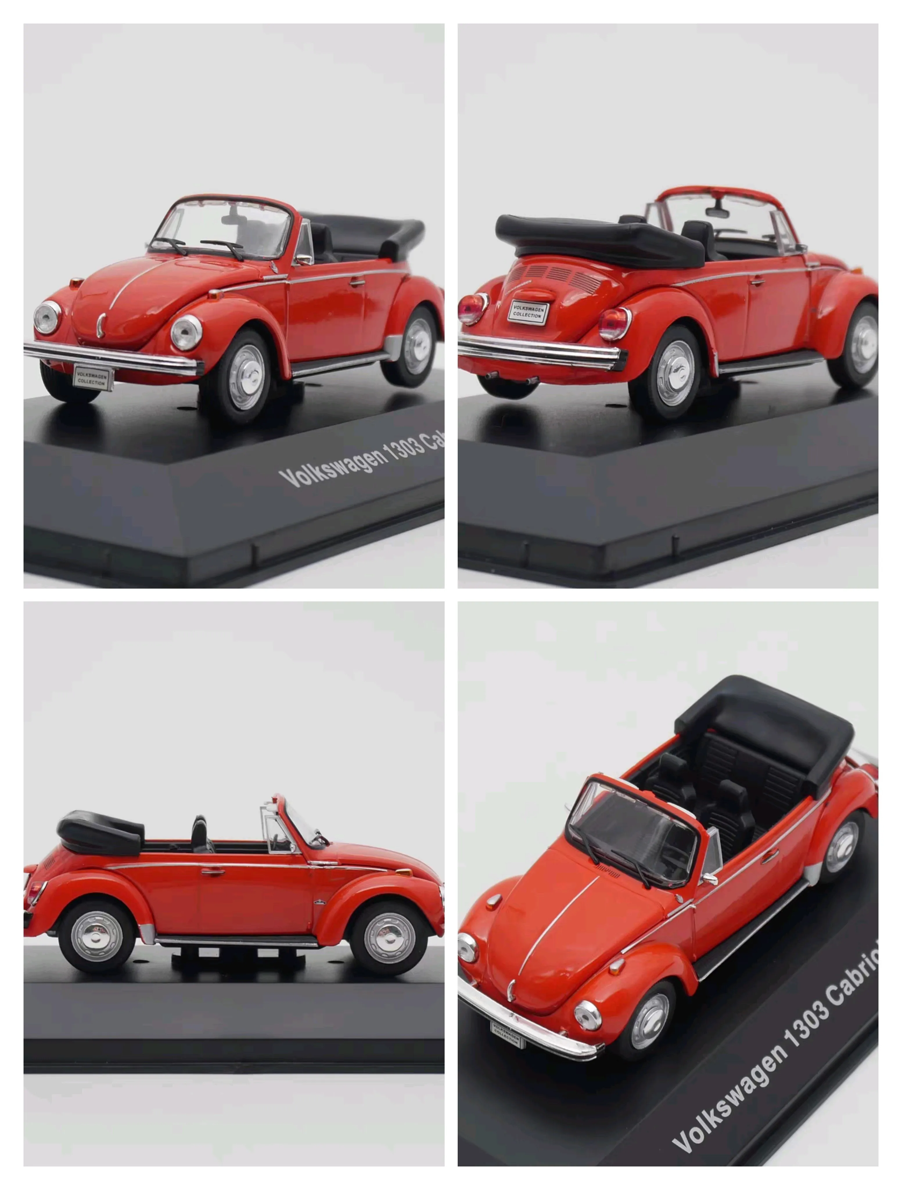 Diecast escala 1:43 ixo VW 1303 Cabriolet 1974 VW Convertible Beetle modelo de coche de aleación