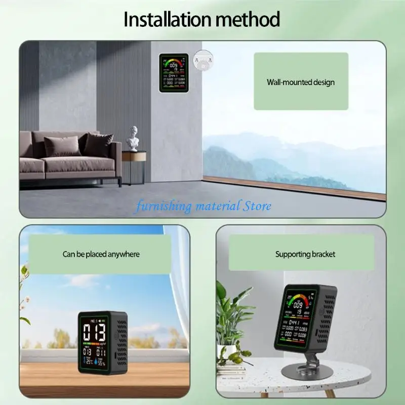 Y5GD 9 In 1 Environmental Monitor For CO CO2 C6H6 Formaldehyde TVOC Noise