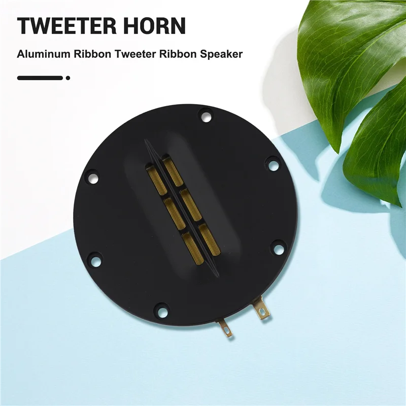 AB53 4Pcs Horns 4 Inches Pneumatic Tweeter Aluminum Ribbon Tweeter Ribbon Speaker For Ribbon Tweeter Tweeter Heads Horns