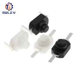 Flashlight switch 12*8MM Mini Push Button Switch On Off 1208YD Self Locking For Electric Torch DC 30V 1A Black White