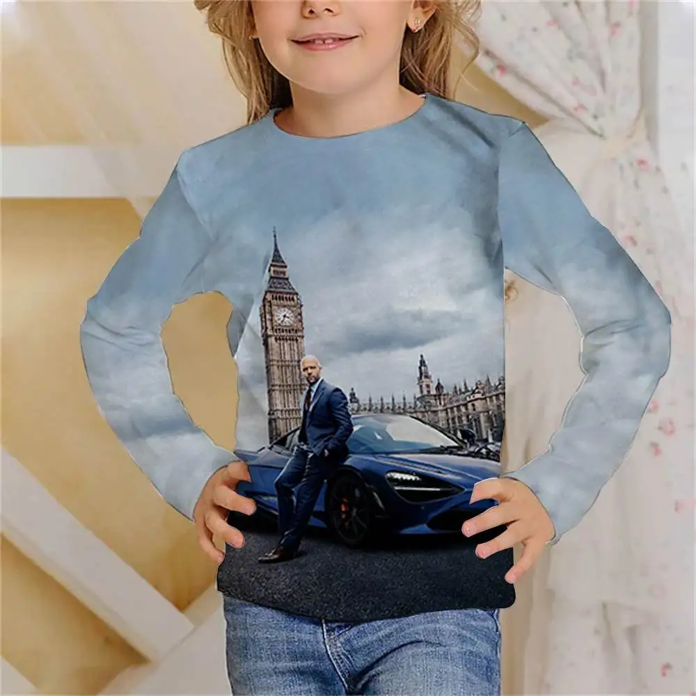 Girl Clothes Boys T-Shirts Long Sleeve Hot Movies 3D Print Kids Autumn Clothes Streetwear Casual Fashion Top Children's Clothing