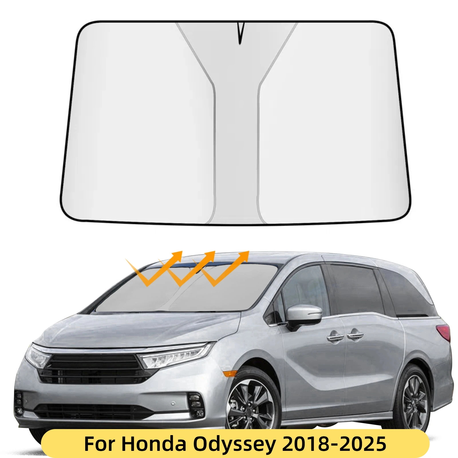 

Изготовленный на заказ солнцезащитный козырек на лобовое стекло для Honda Odyssey LX EX-L 2018-2025, солнцезащитный козырек на окно, защита от солнца, складные блоки, УФ-лучи
