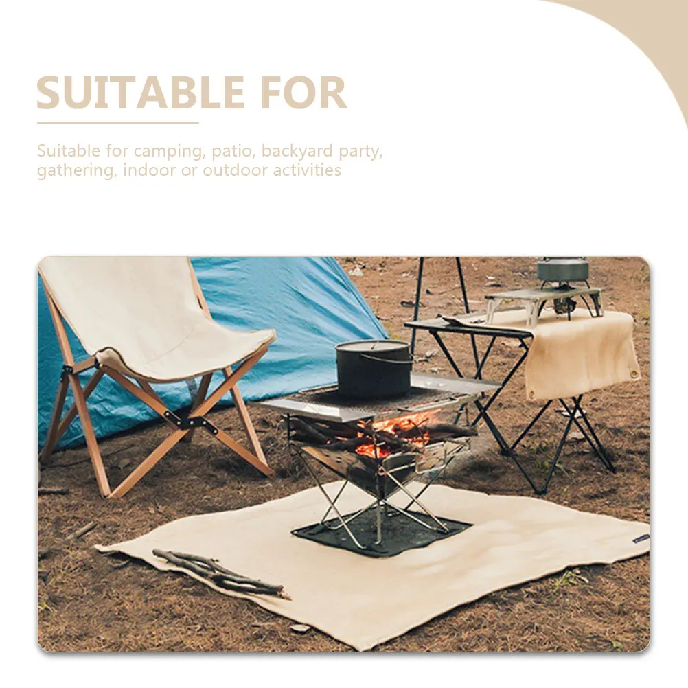 بطانية مقاومة للحريق مرنة من الألياف الزجاجية قابلة للطي للتخييم والنزهات في الهواء الطلق بطانية مقاومة للحرارة مقاومة للحريق