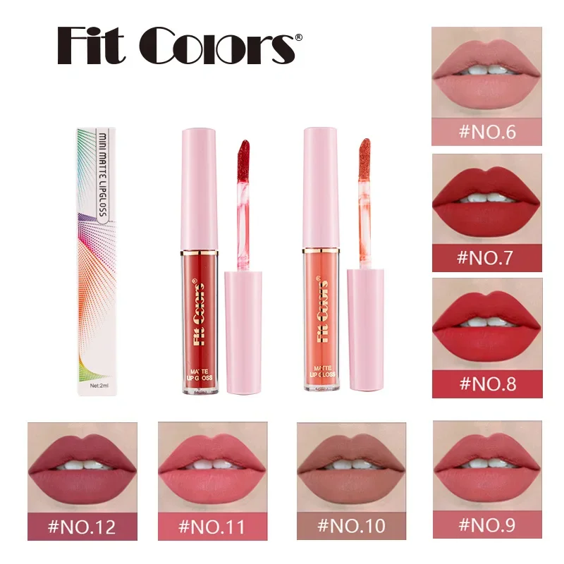 12-kleuren mini matte vloeibare lippenstift fluwelen textuur waterdicht langdurig geen vervaging nieuwe mode lipgloss hete verkoop cosmetica