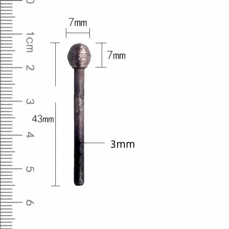 3mm Schaft Diamant Bohrer Schleifen Bohrer Kopf Gravur Zubehör Set für Stein Carving Bohrer Grat Lapidar Werkzeug Stein – Detail 11