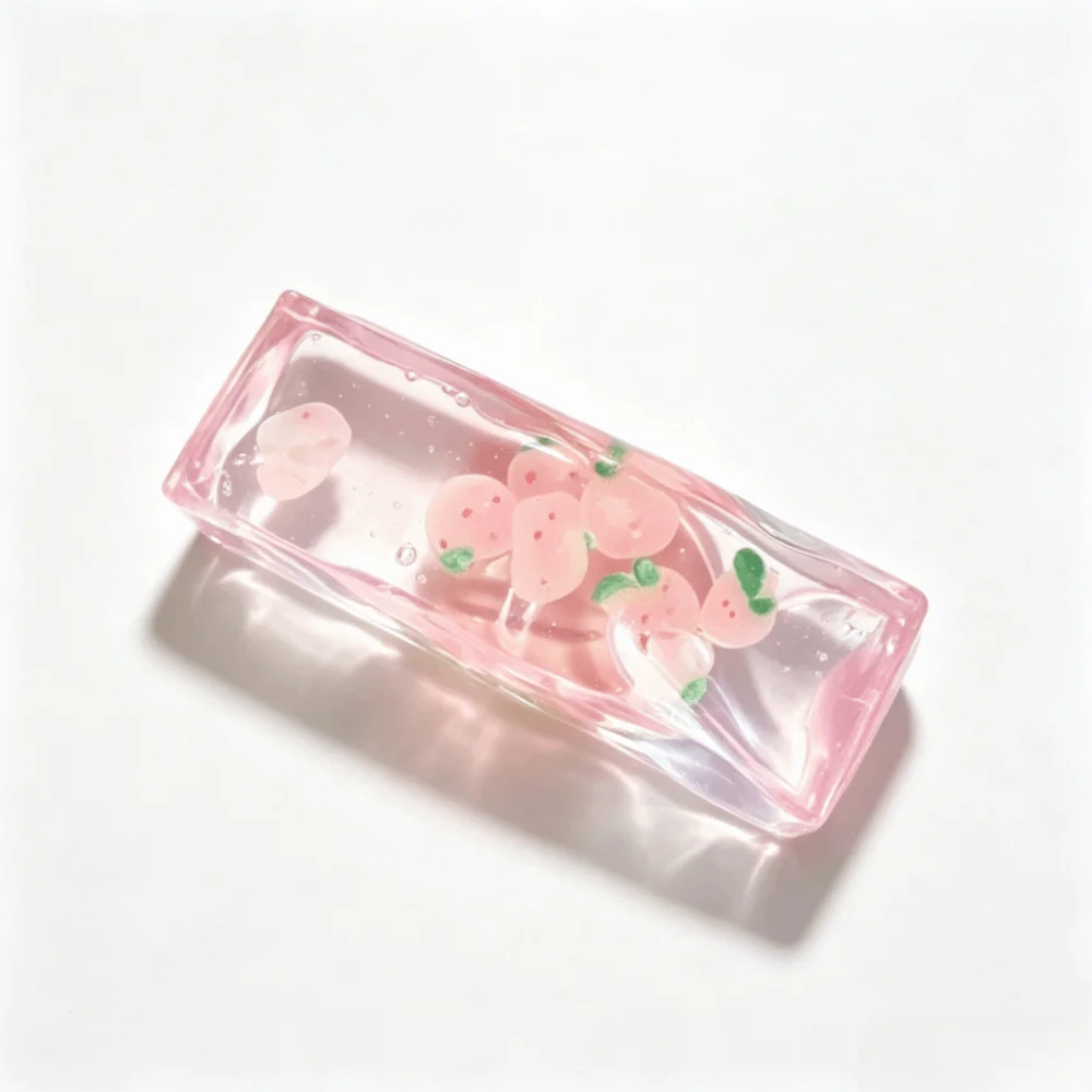 Transparent Fruit Ice Cube Squishy Toy Soft Slow Rising Fruit Slush Squishy Toy Slow Rebound Simulation Fruit