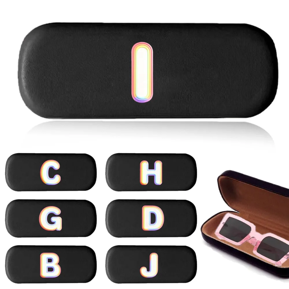 Estuche Rígido Portátil para Gafas, Estuche de Almacenamiento para Lentes con Cierre Magnético, Estuche de Alta Calidad con Diseño de Flujo Arcoíris