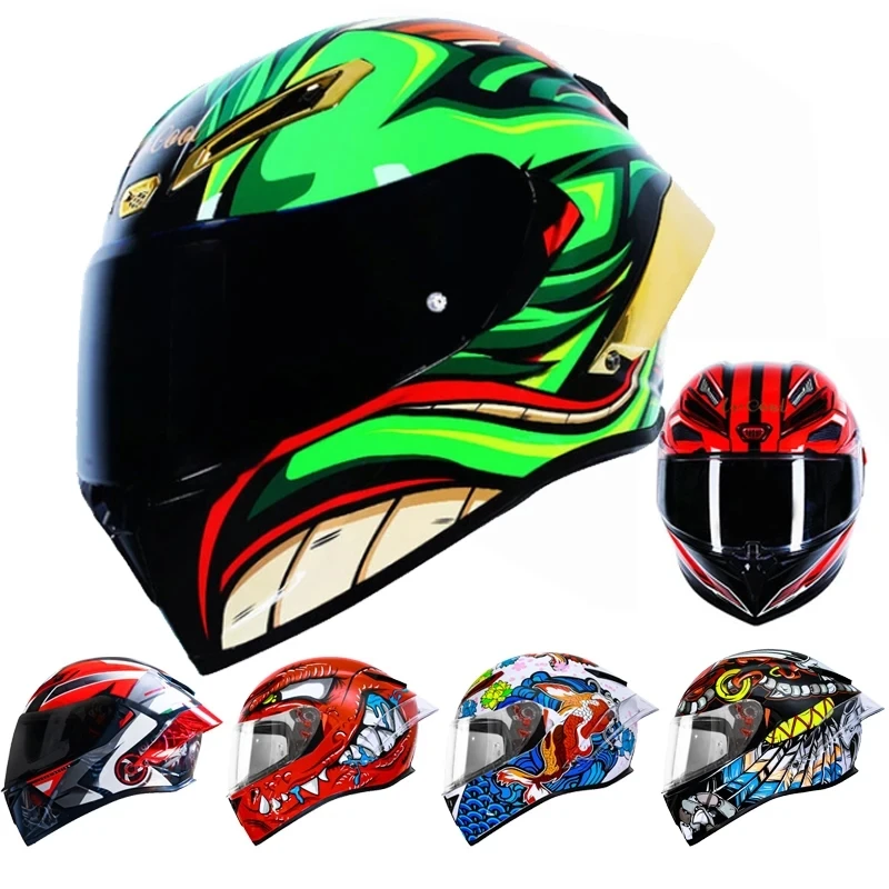 Motorcycle Helmet 3c Certification Men's Motorcycle Helmet Men And Women All-season Universal Double-lens Helmet