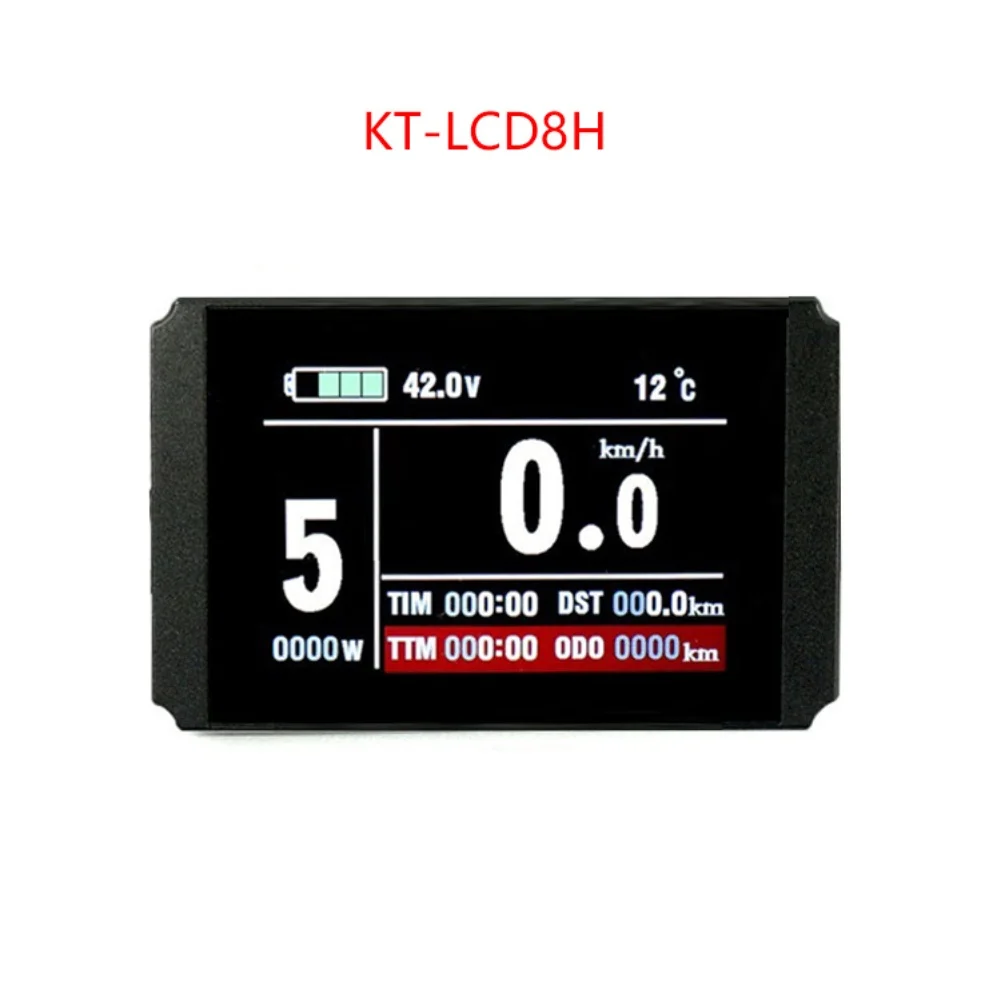 /KT /LCD8H /72V Colorful Ebike Display Panel With SM Connector For KT Controller Electric Bicycle Instrument Screen Cycling Comp