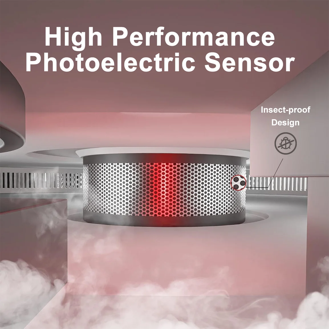 Tuya-detectores de humo Wifi, alarma de incendio inteligente, Sensor fotoeléctrico de humo, alarma de humo inalámbrica de 85dB, baterías AA, Control por aplicación Tuya