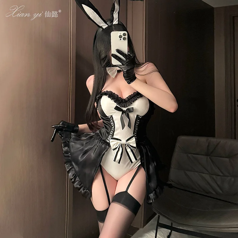 

Сексуальное женское белье на Хэллоуин, униформа кролика Pure Lust, соблазнительная сексуальная маленькая грудь, бесплатный костюм