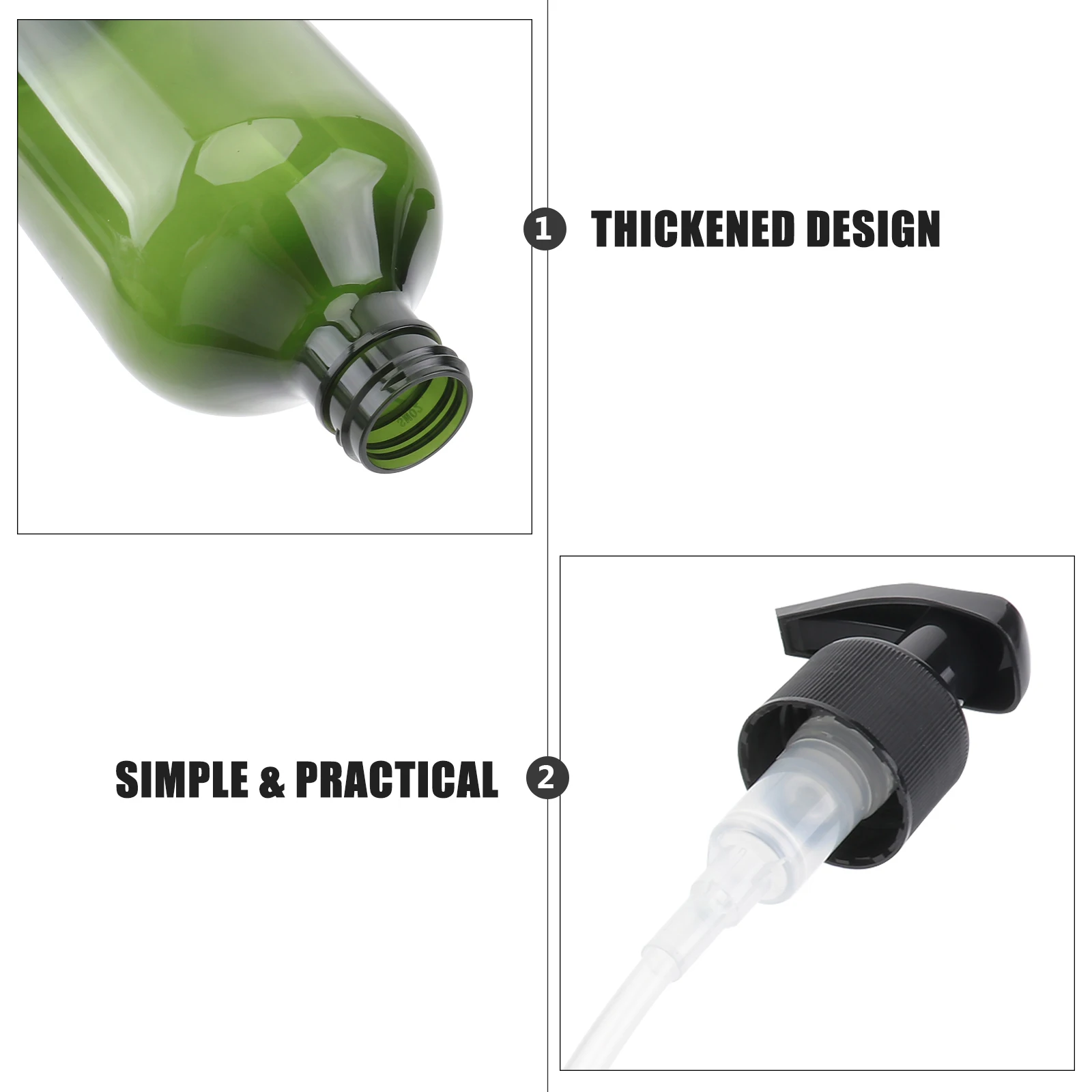 

5 Pcs Shampoo Bottles Replacement for Body Wash Container Pump Lotion Refillable Cream Bathroom Dispenser Hand