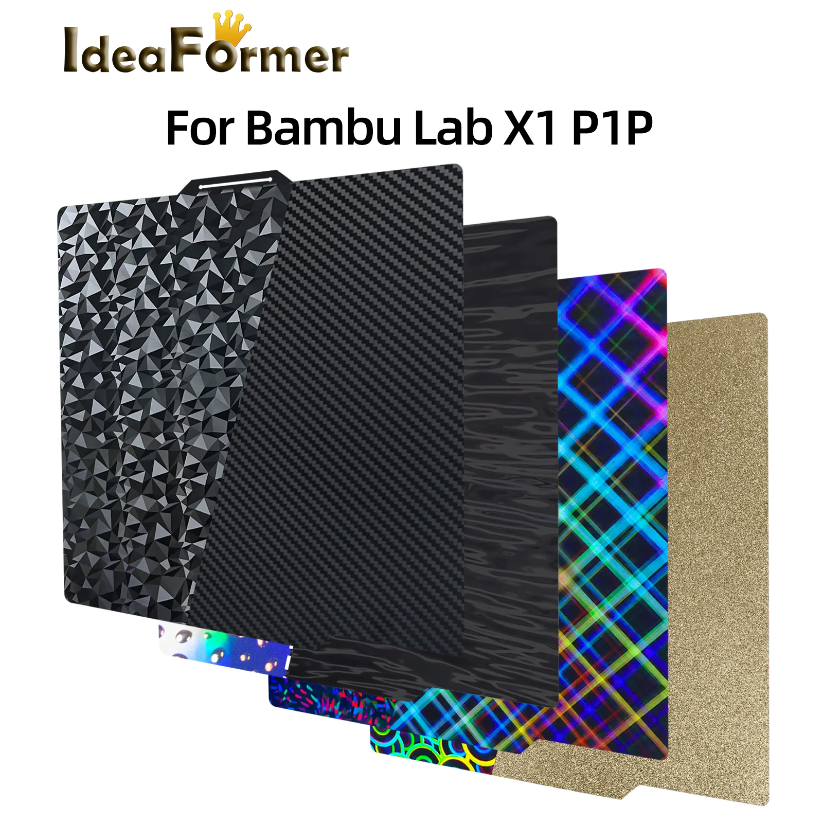 

For Bambu Lab X1 P1P Build Plate Double sided Plate PEI PEO PET PEY Heated Bed Spring Steel Sheet 257X257 3D Printer