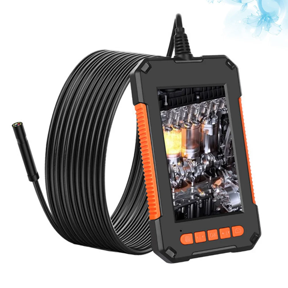 

1pc 8.0Mm 1080P Hd Digital 4.3 Inch Screen 2600Mah 8Led Borescope For Vehicle Pipeline Home Inspection Tool
