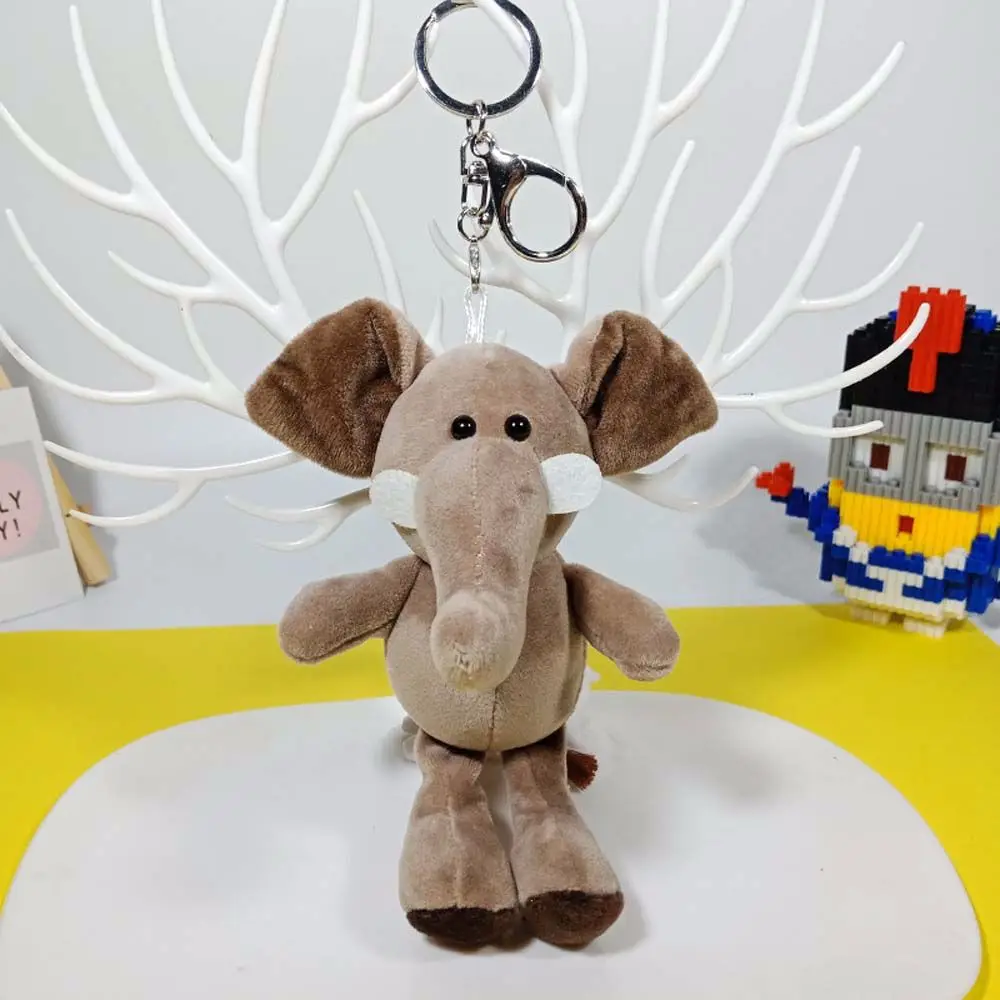 Cartoon Kinder Spielzeug Tasche Anhänger Elefant Ornament Giraffe Schlüssel Ring Plüsch Puppen Stofftiere Tier Plüsch Spielzeug Plüsch Schlüsselbund