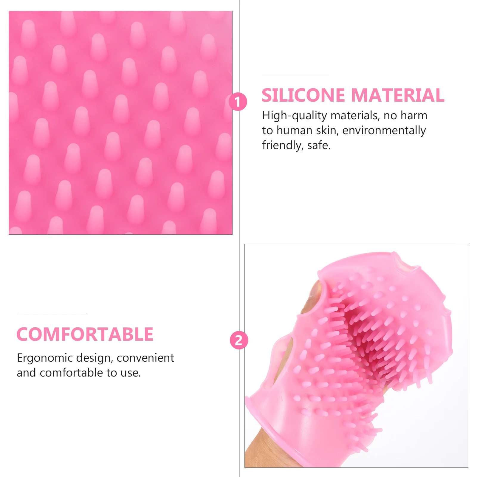 

2Pcs Silicone Massage Brushes Premium Silicone Safe for Bath Body Scrubber Massaging Tool Essential Oil