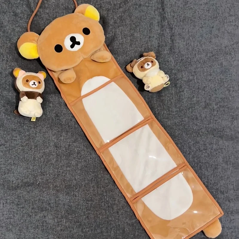 2024 Kawaii Rilakkuma معلقة متعددة الطبقات حقيبة التخزين مجوهرات متنوعة تأثيث كبير الديكور قدرة تخزين غرفة نوم