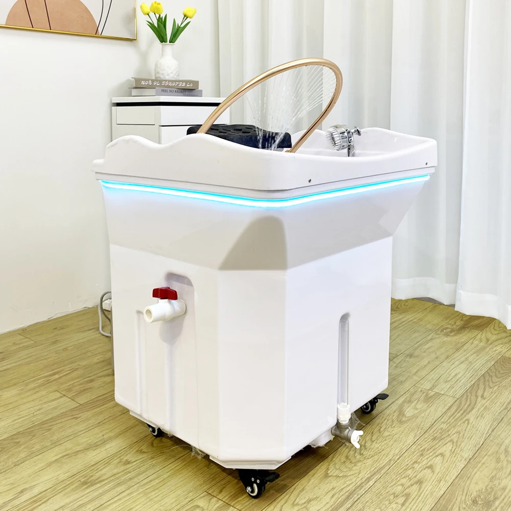 Head SPA Shampoo Basin with 60L Water Storage Tank and Water Cycle, Heating, Spliceable Massage Bed, Delivery within 2-10 Days