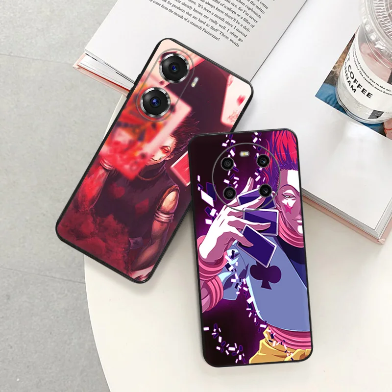 Black Soft Phone Case for Honor Magic5 Pro X7b X8b X9b X6 X7 X8 X9A X6a 90 70 Hunter X Hunter Anime Pixel 6 7 8 6a 7a 8a Cover