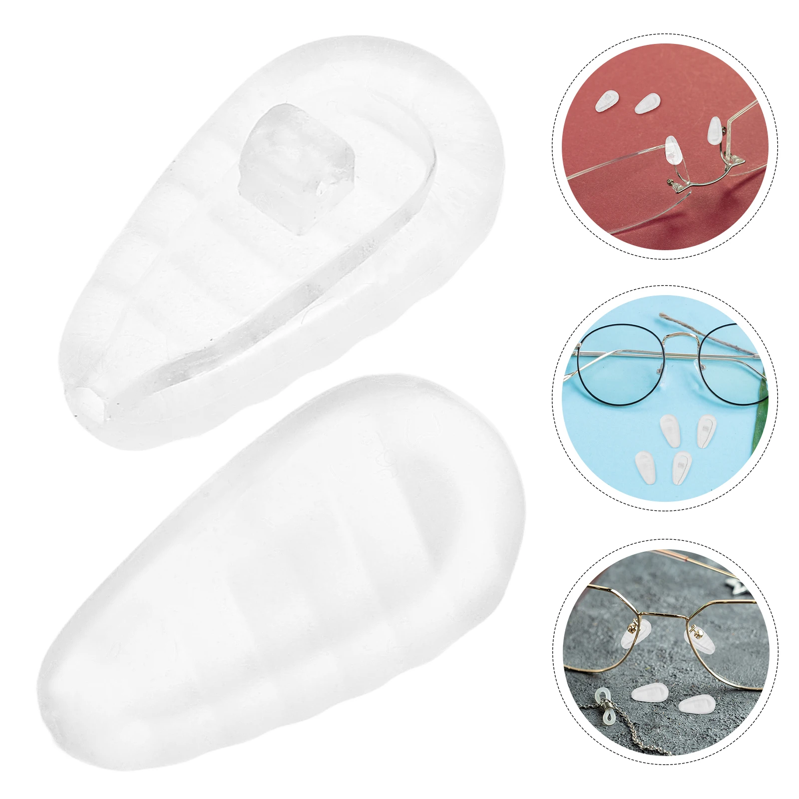 

50pcs Glasses Nose Pads Eyeglasses Air Bag Replacement Silicone Cushions Comfortable Antislip Longlasting Soft Bridge Kit