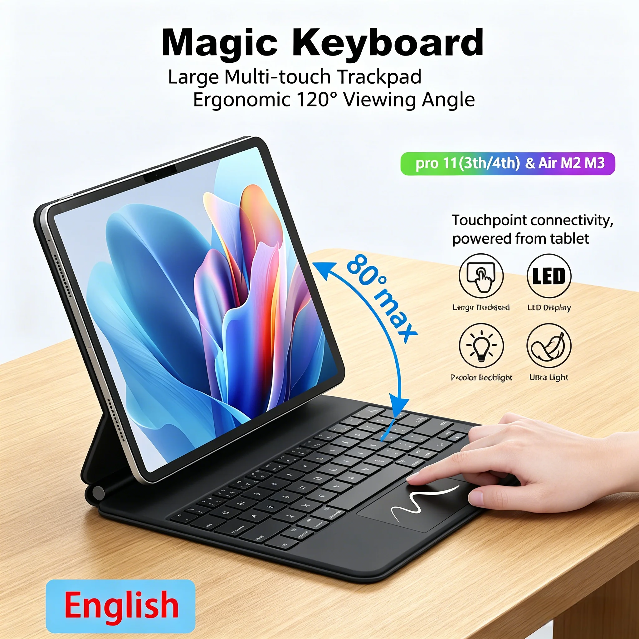 backlit-pogo-pin-smart-keyboard-case-with-trackpad-magnetic-cover-for-ipad-air-11-m3-2025-ipad-pro-11-air-4-5-109-2024