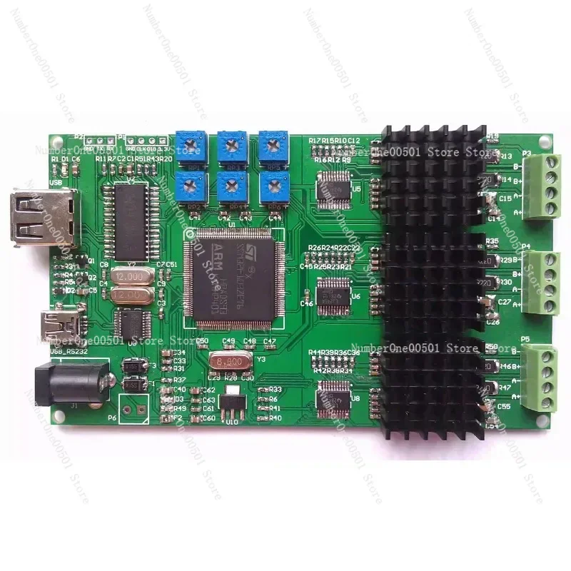 USB interface 3 independent stepper motor, controller Labview computer control software