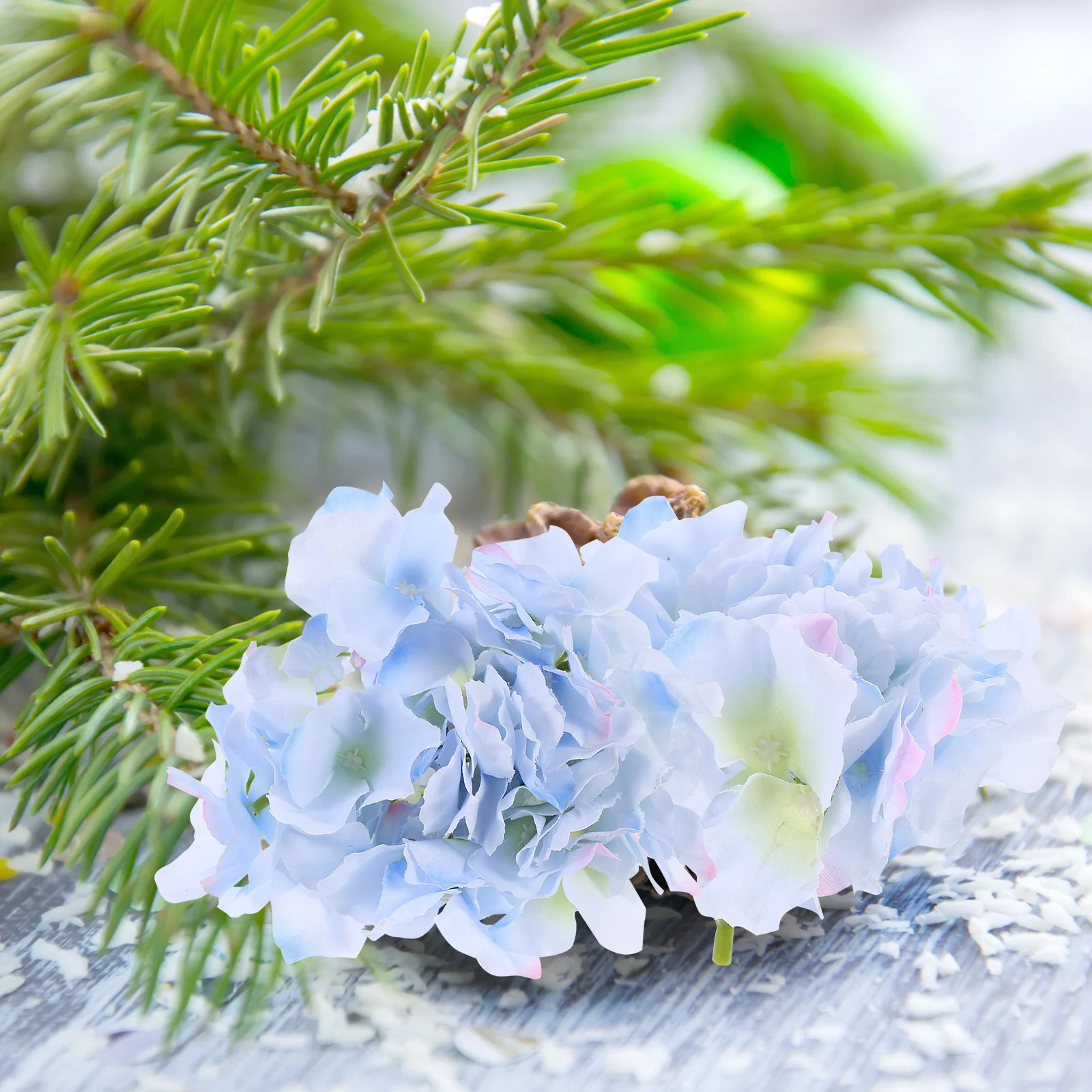 

18 шт. Искусственные цветы гортензии из шелка, изысканные, для романтической свадьбы, вечеринки, домашнего декора, не требуют полива