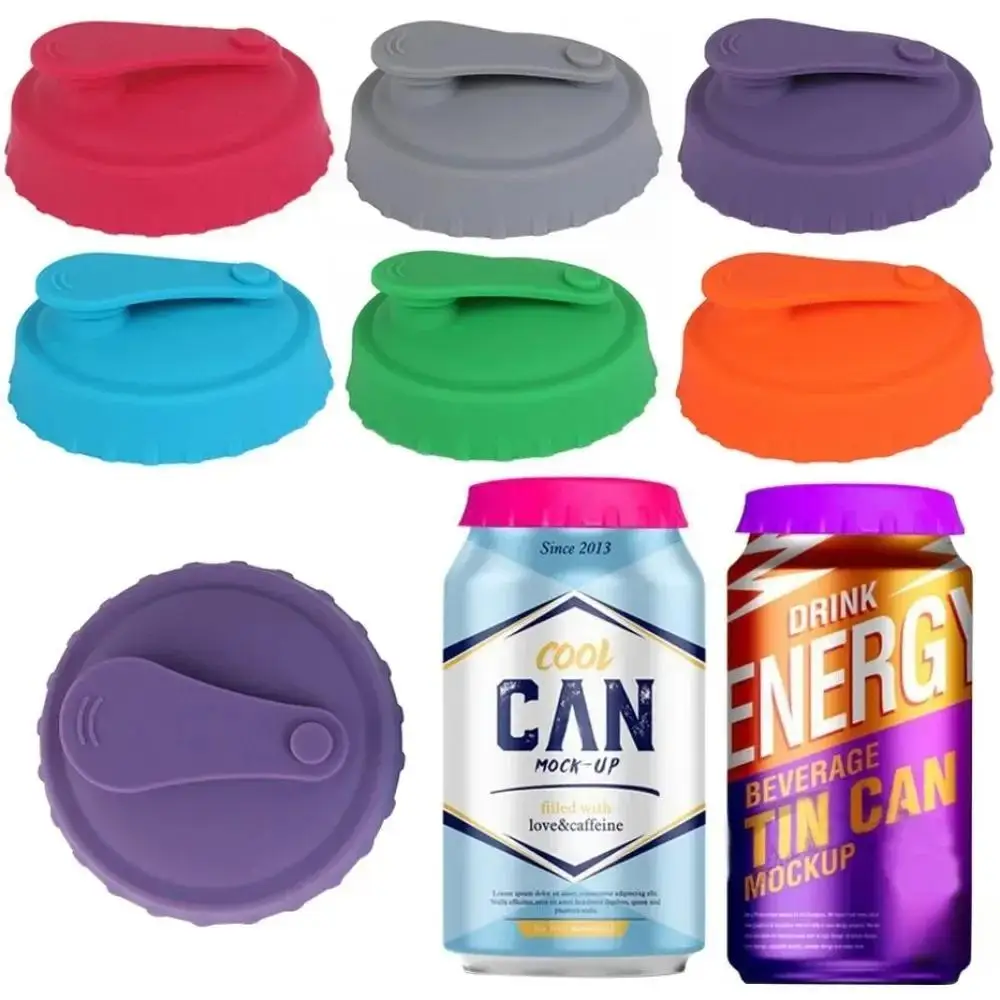 Silicone Soda Can Lid Reusable Can Stopper for Soda Beer Drinks Juice Coke Beverage Fits Standard Cans Protecto Coke Can