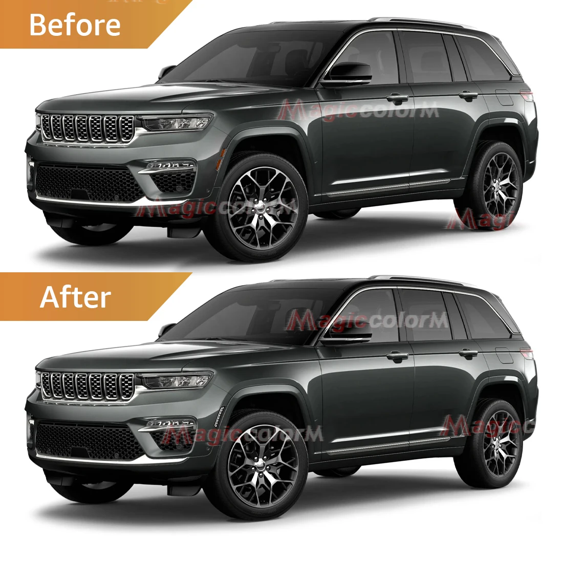 2 Colors LED Eyebrow Light For Jeep Grand Cherokee 2021 2022 2023 2024 Front Rear Side Marker Light Turn Signal Lamp Accessories