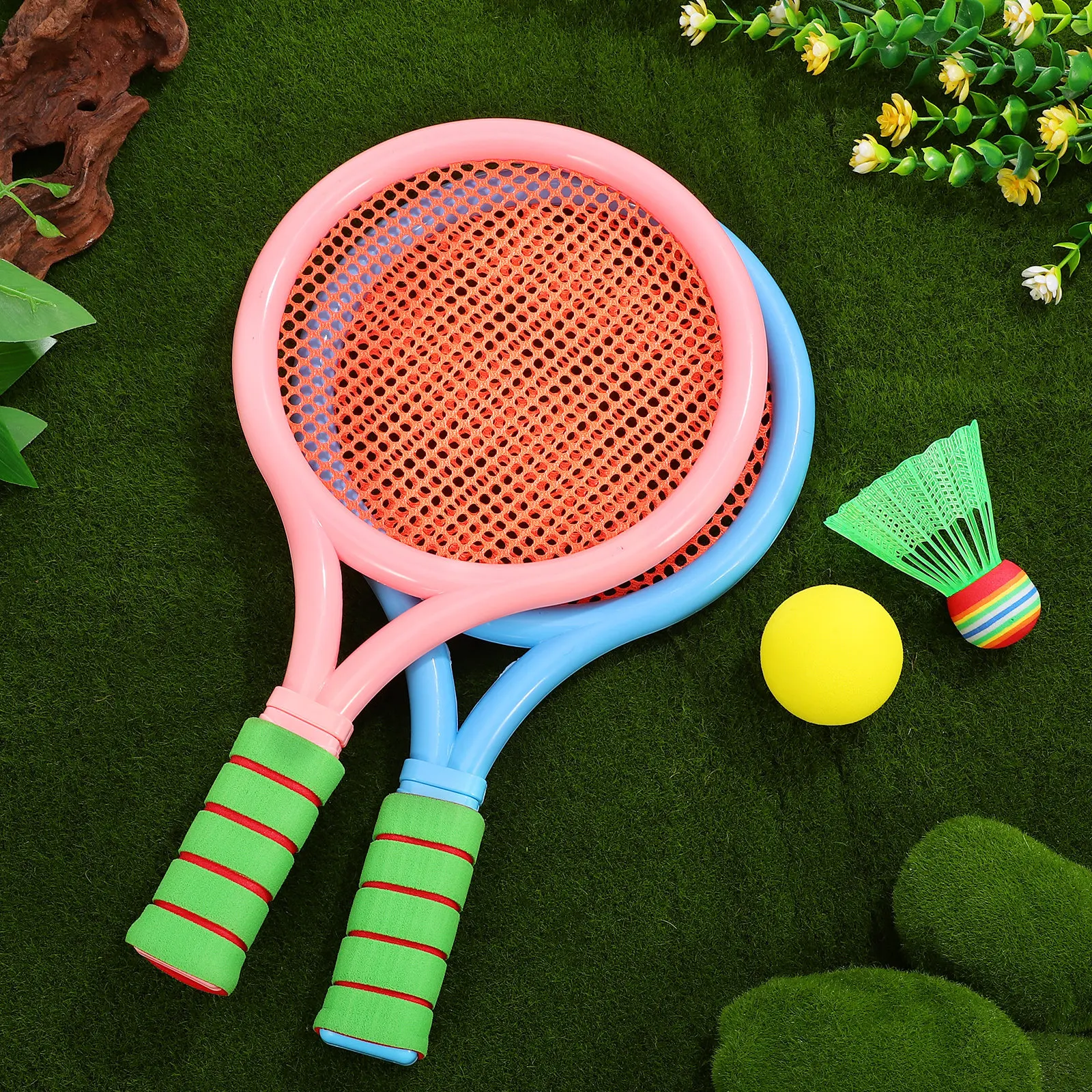

1Set Badminton Racket Set Kids Lightweight Tennis Rackets Ball Shuttlecock Indoor Outdoor Sports Beginner Badminton Racket Set
