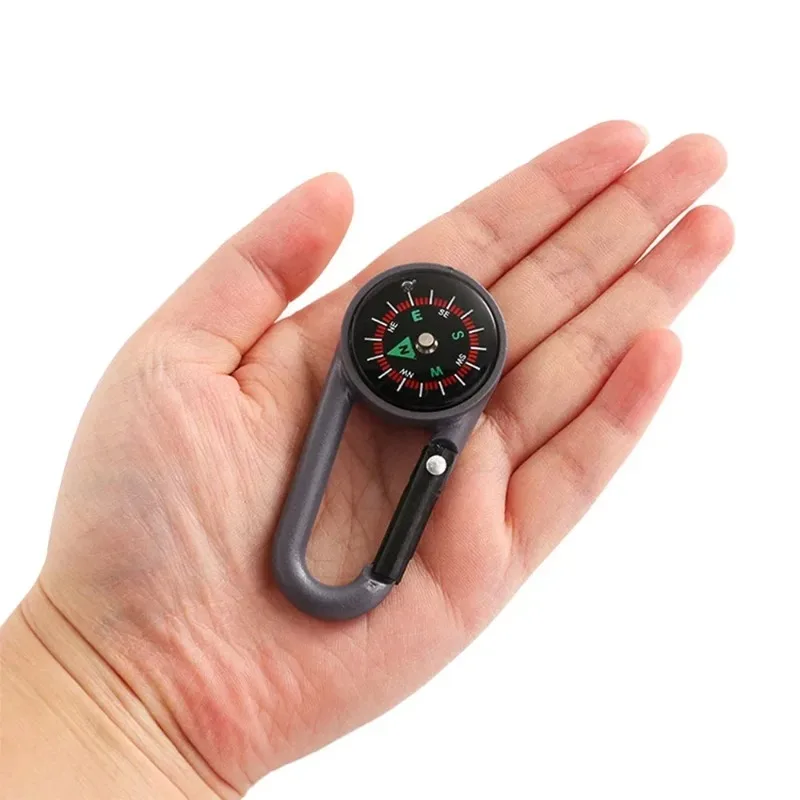 Bussola da esterno Moschettone Mini Portachiavi da campeggio Alpinismo Zaino da escursionismo Fibbia con bussola Sopravvivenza Regali per bambini