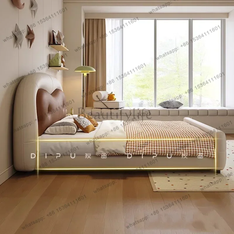 LJY Children Castle Massage Bed Baby Double Bedroom Modern Bed Design Girls Full Simple Sleeping Letto Matrimoniale Home Furnitu